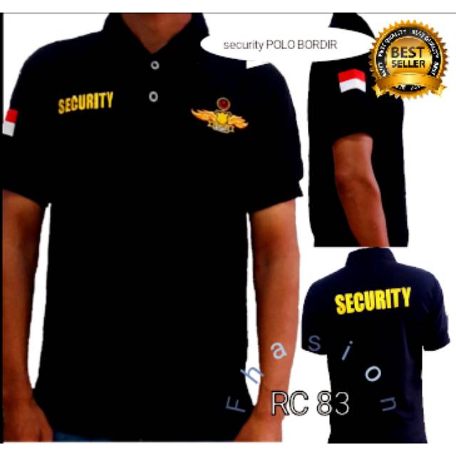 Kaos polo shirt/kaos security/baju security/baju satpam/kaos satpam/kaos security logo wings