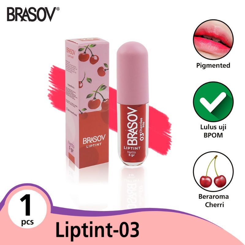 BRASOV Liptint 5gr/Lip Tint Perona Bibir/BPOM