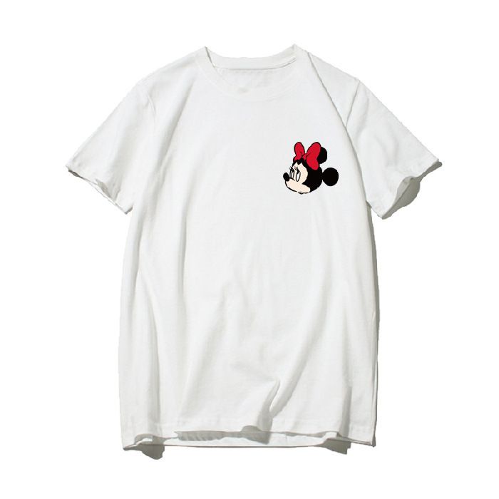 THISTLE - [Couple Tee] Oversize Tee Tshirt Wanita Model Longgar Motif Mickey and Minnie