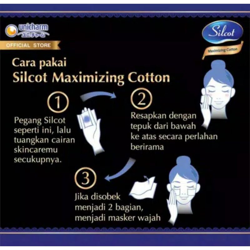 Silcot Maximizer Cotton 40 pcs / 80 lembar - Kapas Kecantikan Unicharm