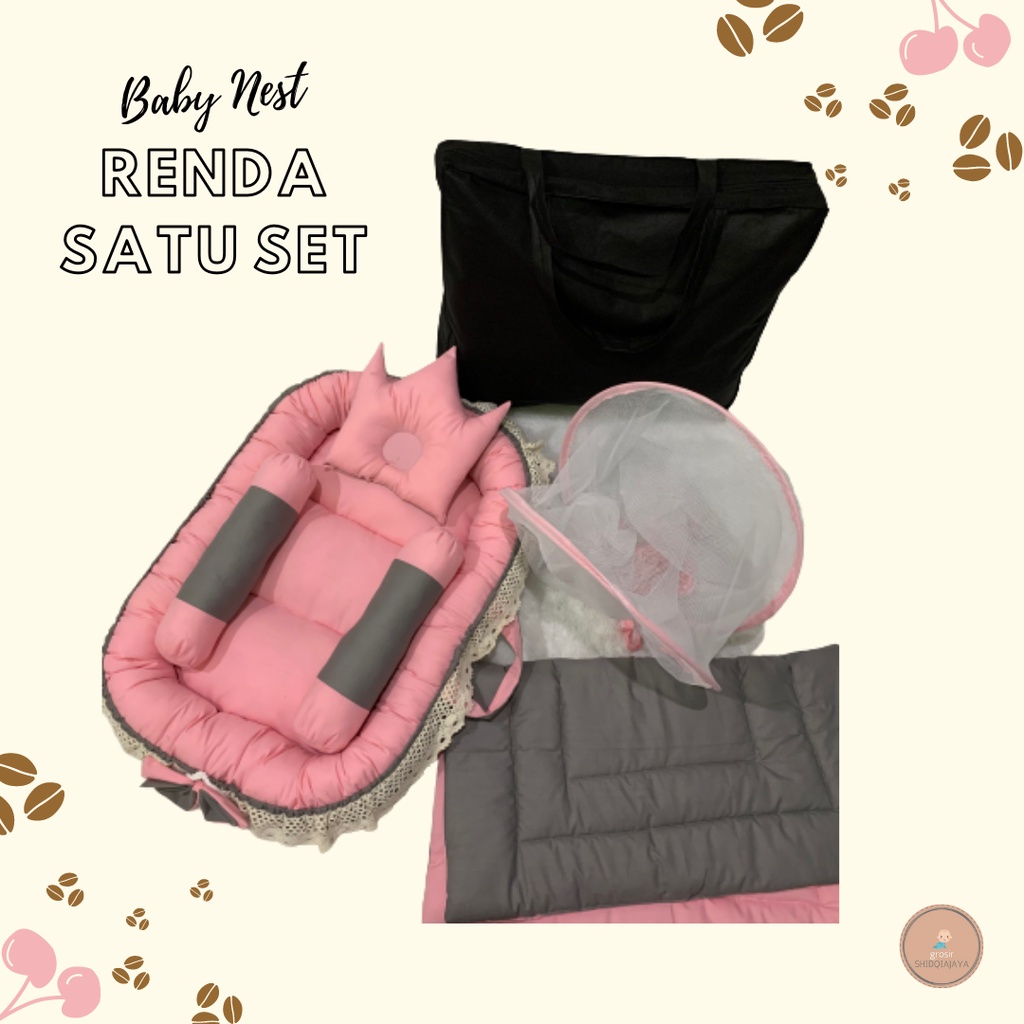 KASUR BAYI RENDA MURAH/KASUR BAYIRENDA SET BADCOVER/KASUR BAYI PAKET LENGKAP MURAH/BABY NEST MURAH TERBAIK TERLARIS/TEMPAT BAYI/KADO LAHIRAN LUCU/ READY STOK KASUR RENDA BAYI