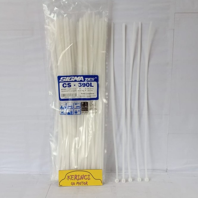 KABEL TIES SIGMA CS 390L LEBAR PUTIH 39cm 1 PACK - KABEL TIS INSULOK