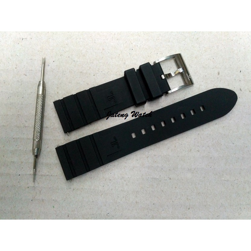 Tali Atau Strap Rubber Untuk Jam Tangan JL Jaeger Lecoultre Ukuran 22mm 22 Hitam