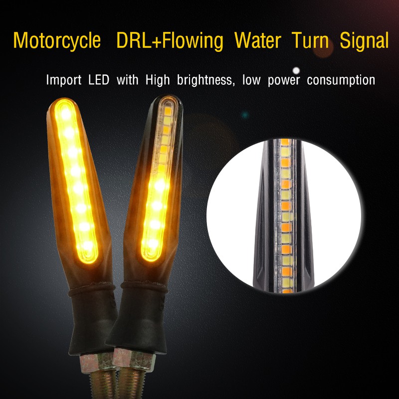 2pcs Lampu Led Indikator Sein / Drl Untuk Motor