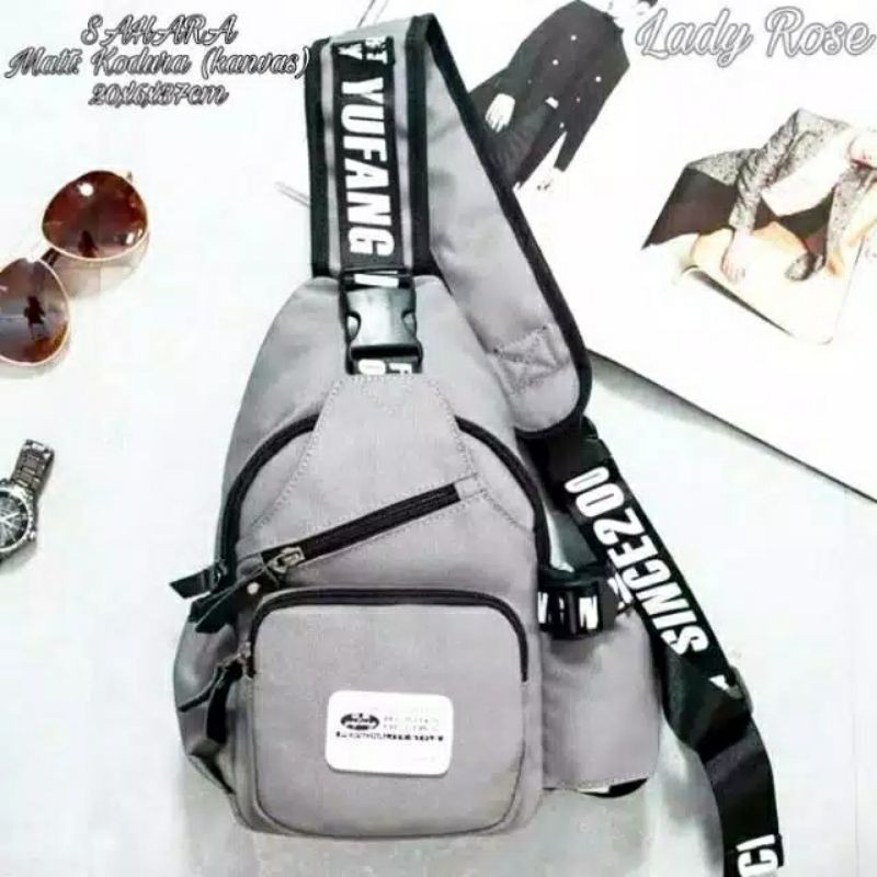 Tas selempang adam / tas waistbag simple / tas wanita pria