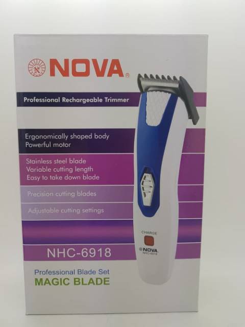 Alat Pencukur Rambut Mesin Cukur NOVA NHC-6918 Rechargeable Trimmer - Alat Pangkas Praktis Portable