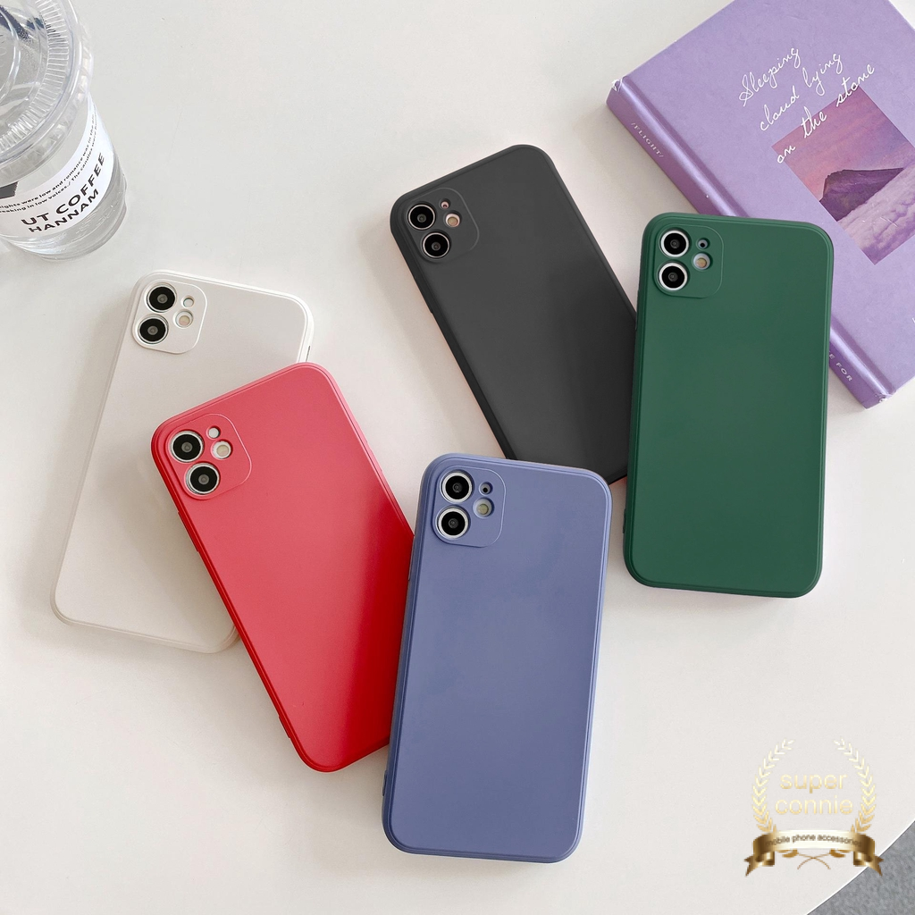 Soft Case Tpu Warna Permen Polos Untuk Iphone 11 12 Pro Max 8 7 6 6s Plus X Xs Se 12 Mini