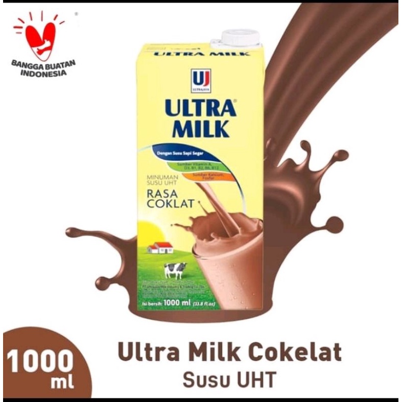 Susu Ultramilk / Putih Plain / Coklat  / Ultra UHT/ Full Cream 1 Liter