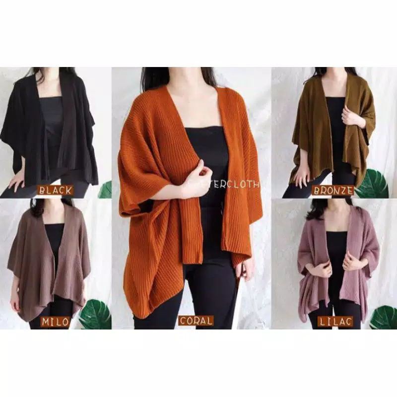 LOOCY CARDI  oversize RAJUT tangan 3/4