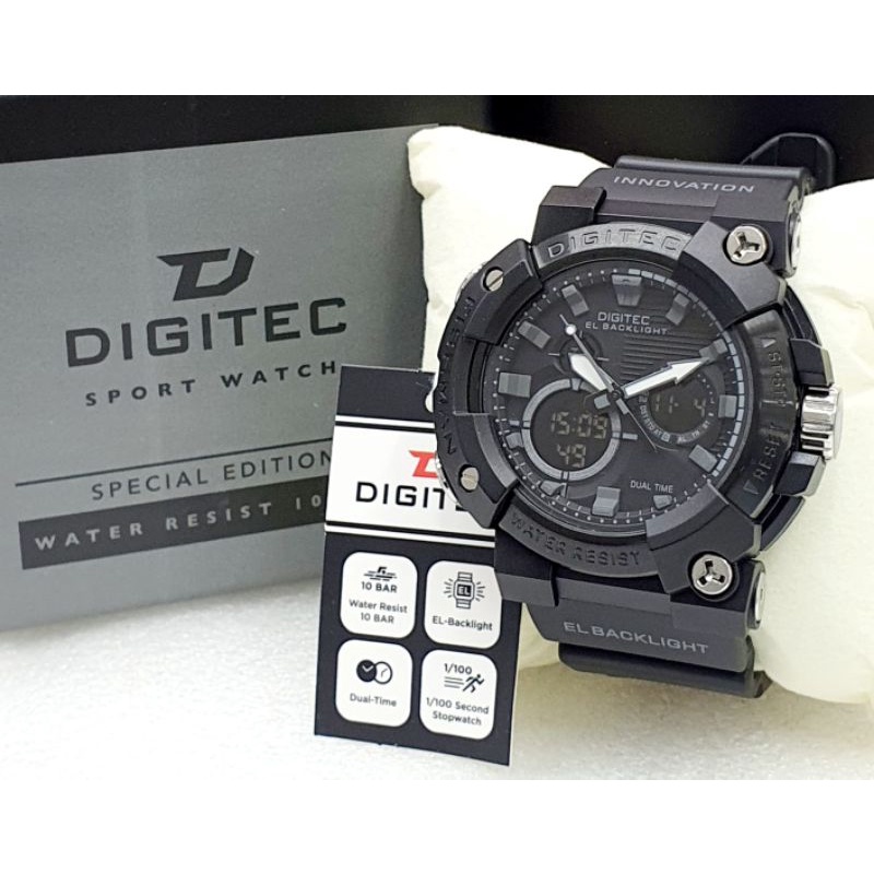 Jam Tangan Pria Digitec Original DA-2150T New Arrival Dual Time Tahan Air Gratis Ongkir COD