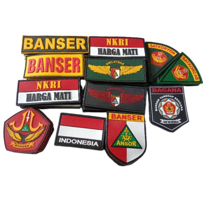 patch Rubber Banser. logo/emblem perekat banser