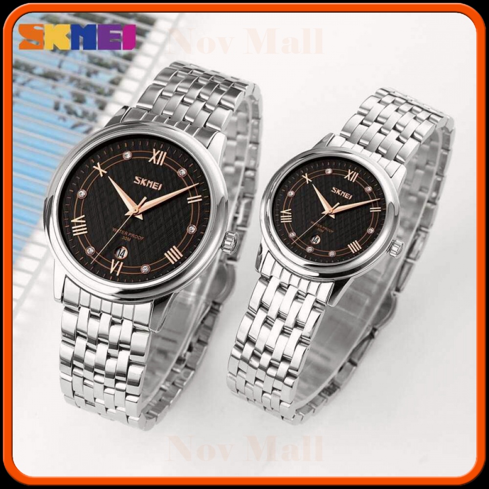 SKMEI Jam Tangan Analog Wanita Strap Stainless Steel - 9272