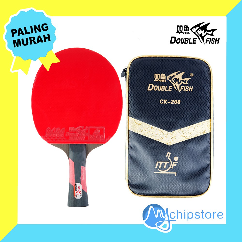Bet Pimpong Tenis Meja Pingpong Original DOUBLE FISH CK-208 FULL COVER