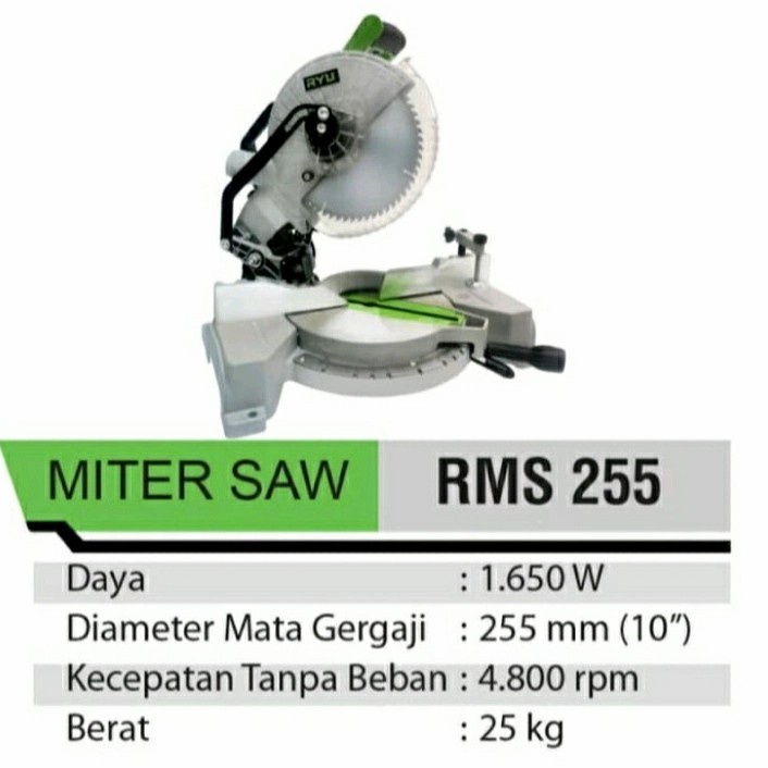 MESIN MITER SAW  RMS 255 10&quot;/Mesin Potong Alumunium Miter Saw MURAH