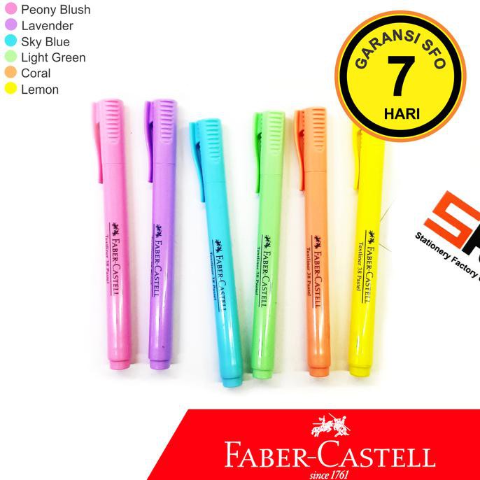 

Produk Unggulan] Textliner Pastel Pen Faber Castell 38 - Sky Blue