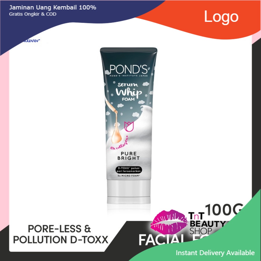 Pond's Pure Bright Whip Foam 100g - Ponds