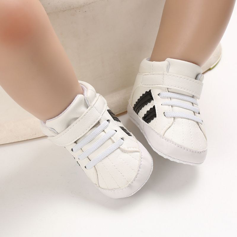 Sepatu Prewalker Bayi Laki Laki Perempuan Umur 0 - 12 Bulan Baby Prewaker Shoes Sepatu Prewalker Bayi Sepatu Boot Anak Bayi Laki Laki Perempuan Murah Umur 0 - 14 Bulan, umur 1 Tahun Putih AK 07