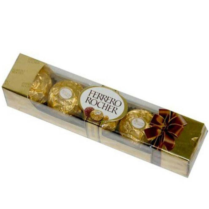 

New Ferrero Rocher Chocolate Isi 5 T5 Cokelat Coklat Kacang Hazelnut Impor