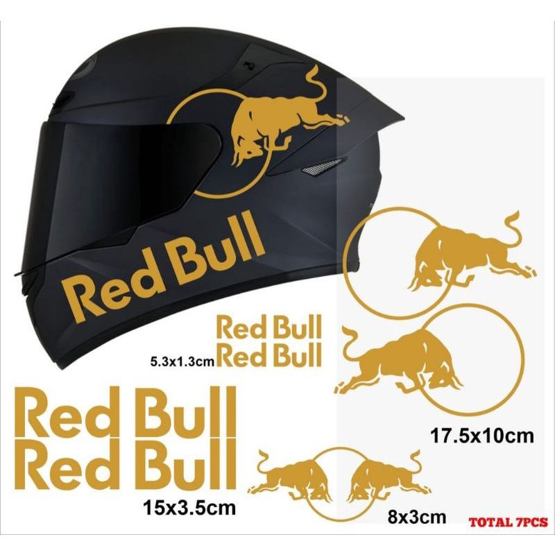 STICKER HELM RED BULL SET CUTTING