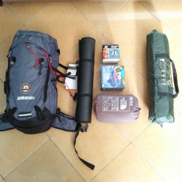 Paket hemat lengkap camping tenda dome bestway pavillo kap 4 tas carrier 60L sb matras kompor