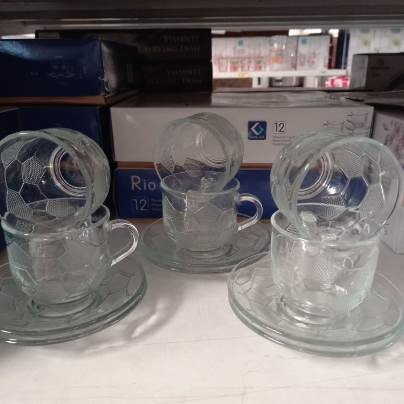 GELAS SET KIM GLASS 12PSC-8PCS PREMIUM/GELAS SET CANTIK/GELAS TEH/GELAS