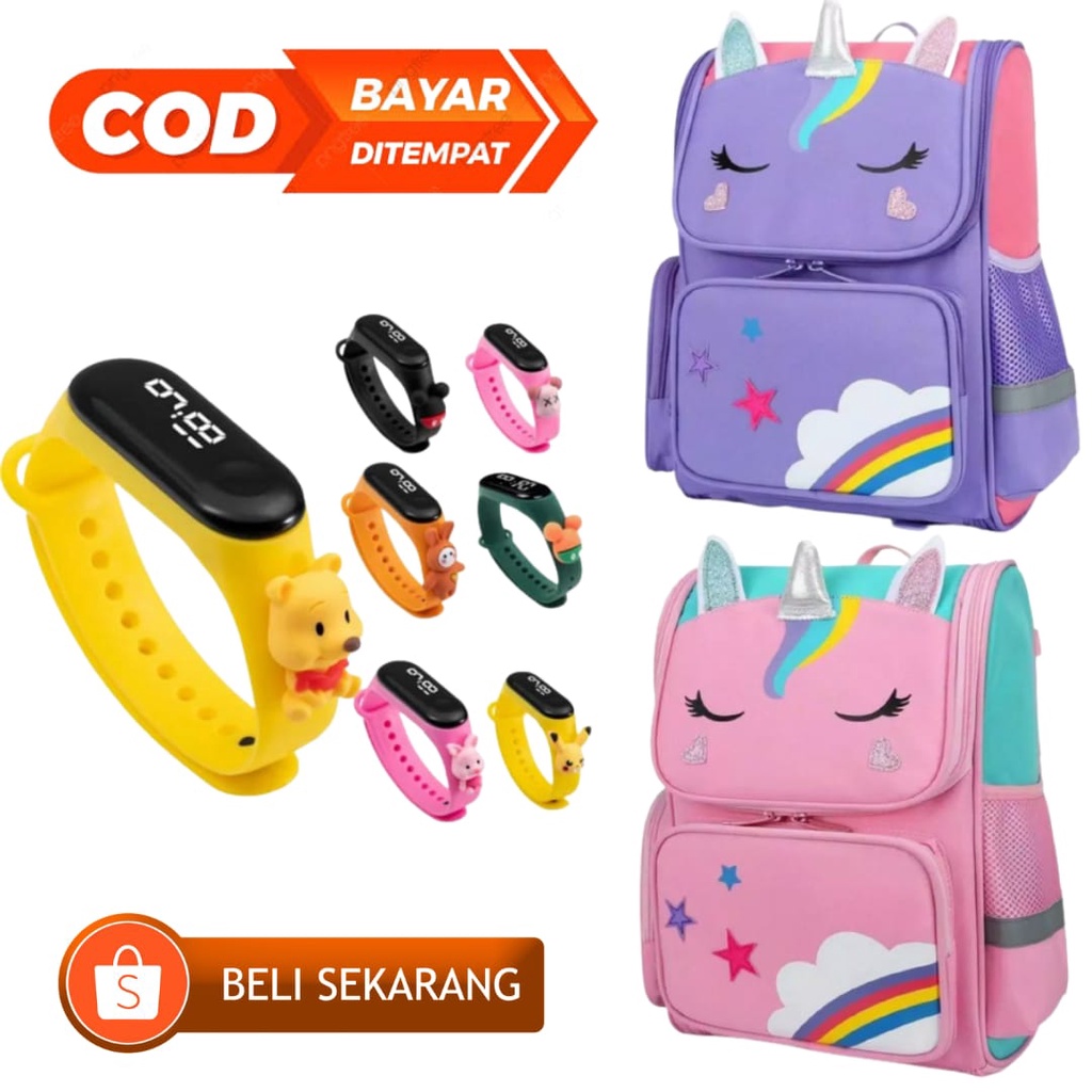 NIQABIS TAS RANSEL ANAK PEREMPUAN UNICORN TAS SEKOLAH ANAK PG PAUD TK SD SMP TAS ANAK CEWEK MURAH