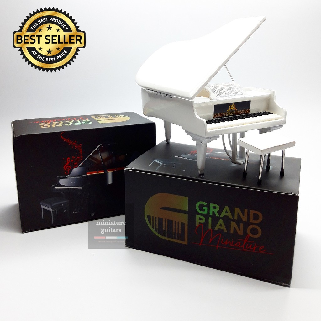 Miniatur Grand Piano Putih GRAND CLASSICAL PIANO WHITE