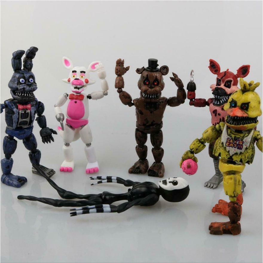 6PCS FNAF Five Nights At Freddy's 9CM Mini Figures Miniature Game Collection Toy