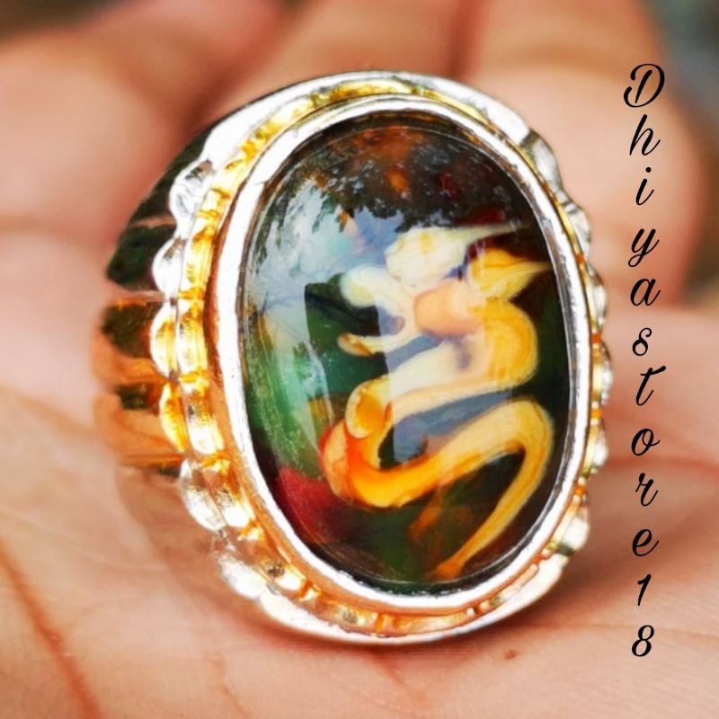 Natural Batu Akik Pancawarna Garut Motif Naga Allah Crystal Termurah