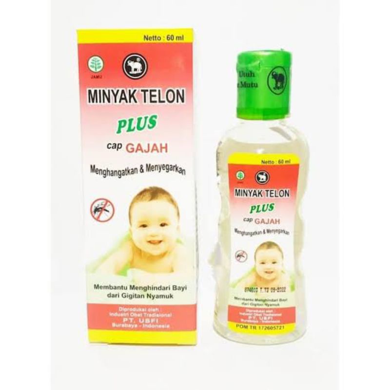 Minyak Telon Cap Gajah Plus Anti Nyamuk 60ml