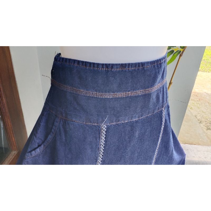 Rok Jeans Wanita / Rok Panjang Wanita / Rok Bordir / Rok Jeans Murah / Rok Cantik