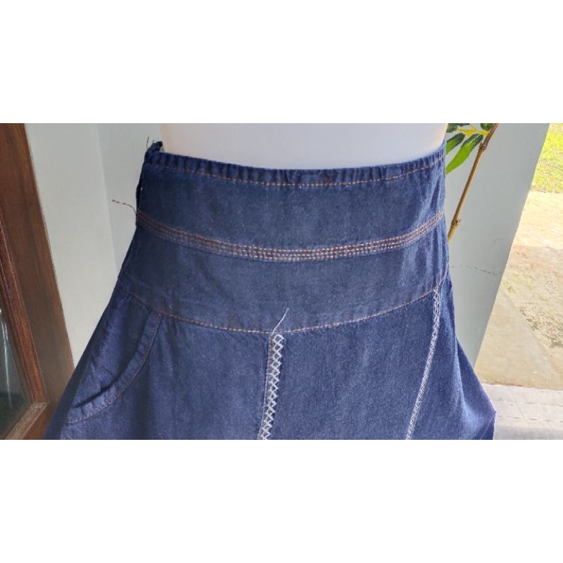 Rok Jeans Wanita / Rok Panjang Wanita / Rok Bordir / Rok Jeans Murah / Rok Cantik