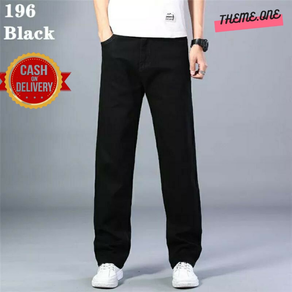 Celana Jins Pria Reguler Fit Size 28-38 Hitam Biru BiruMuda Dongker