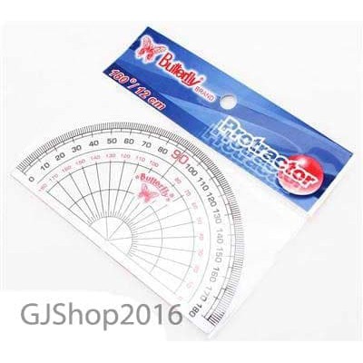 

Penggaris Busur Butterfly 180 Protactor Busur Derajat 12cm