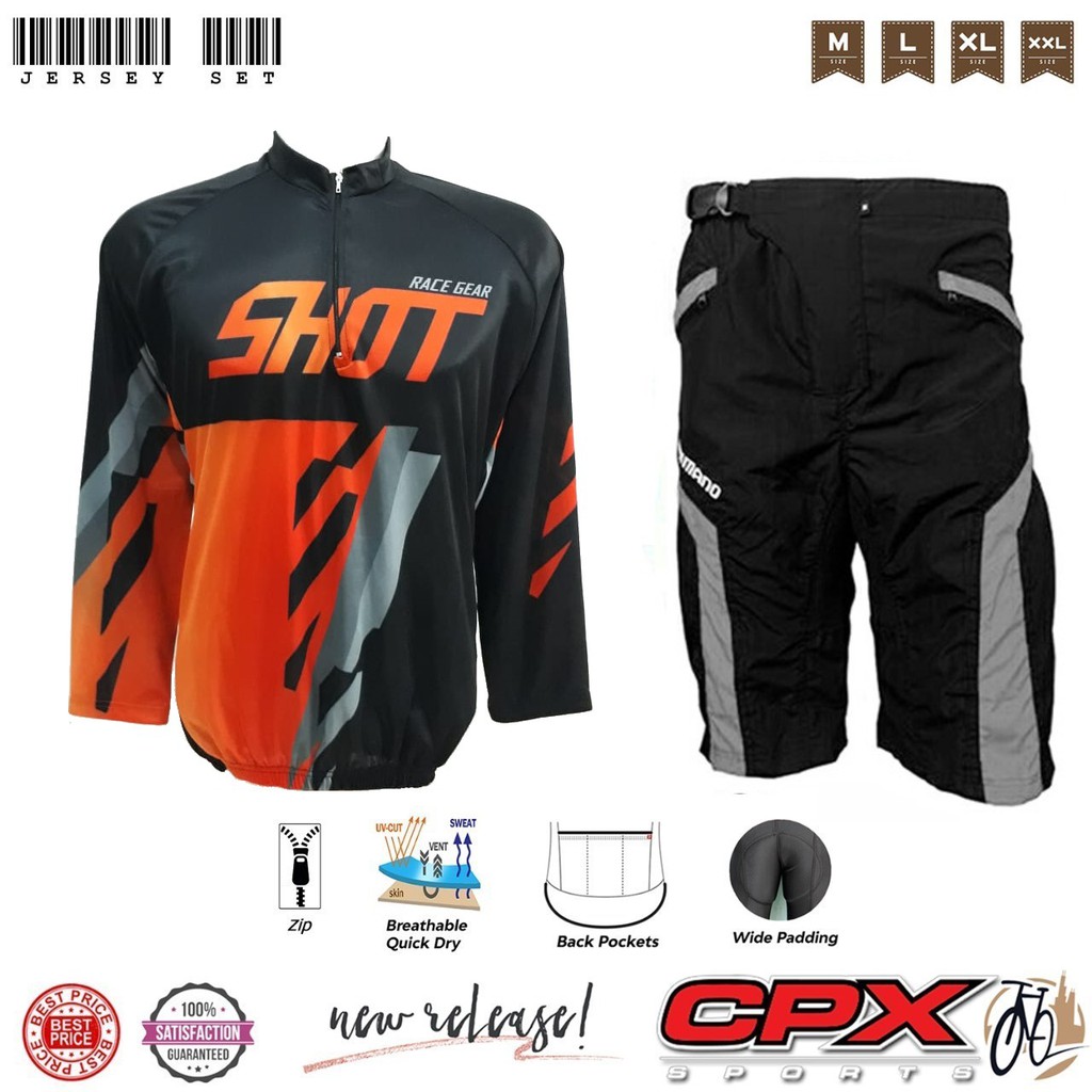 Paket Jersey Sepeda  Plus celana  sepeda  padding Shopee  