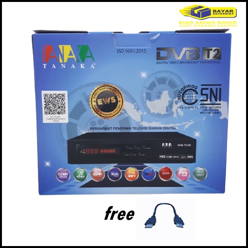 Jual SET TOP BOX,DVB T2,TV DIGITAL,RECEIVER TANAKA DVBT2HD fre kabel