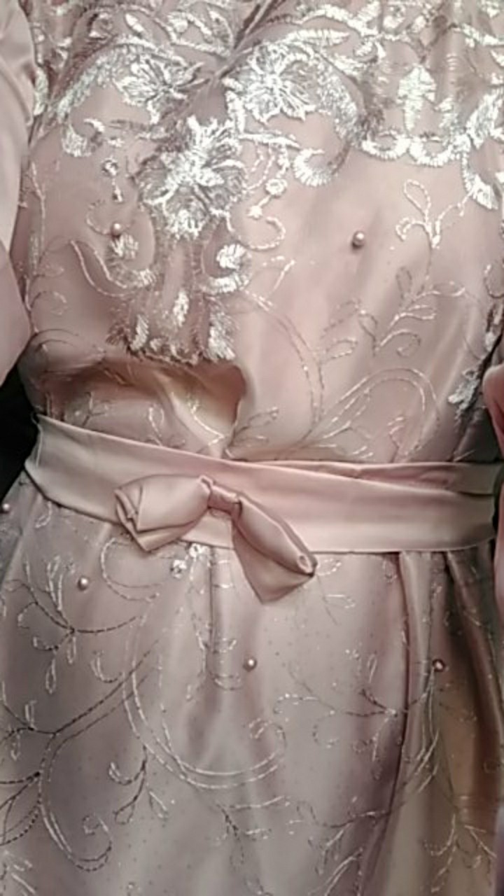 Ayla Gown Couple Gamis Brukat Tille Batik Sarimbit