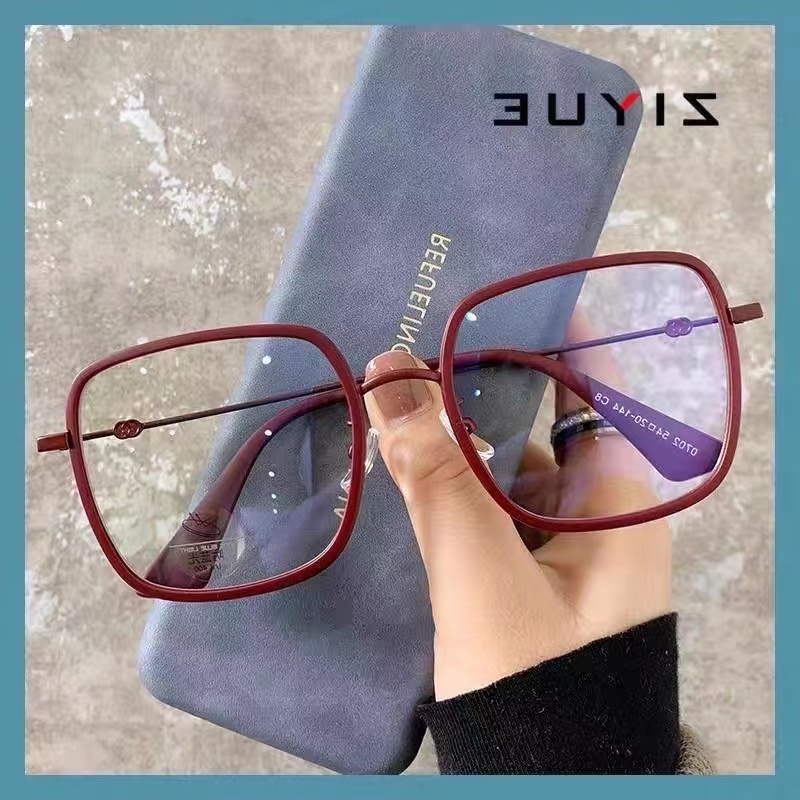 Rowling(ka-163) Frame Kacamata Retro Terbaru kotak Wanita Pria Import anti Radiasi Blue Light Kacamata Fashion