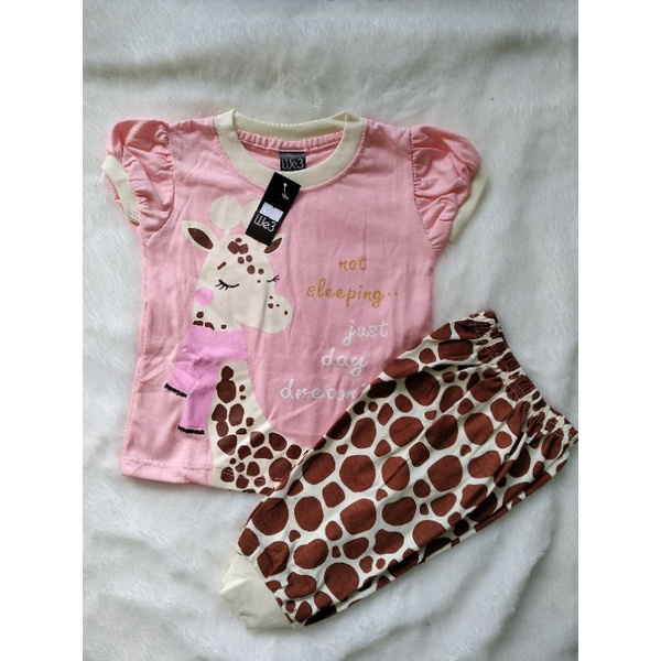 Setelan Anak Perempuan v3 w3/ Baju Anak Perempuan Lengan Pendek / Stelan Anak