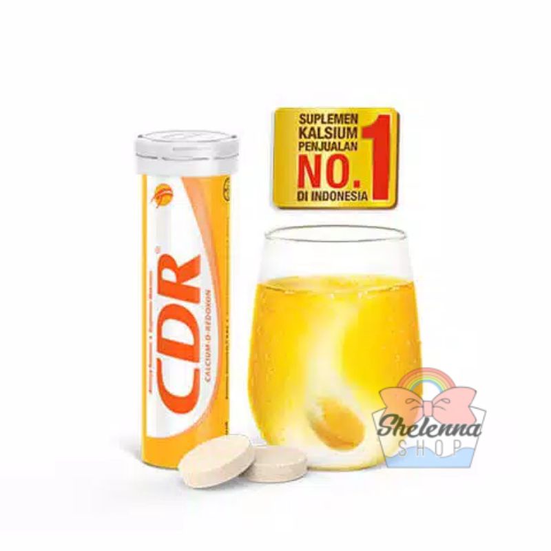 CDR TUBE ORANGE JERUK 10 TABLET EFFERVESCENT READY HALAL Vitamin C 1000 mg D B6 Kalsium 250 mg BAYER
