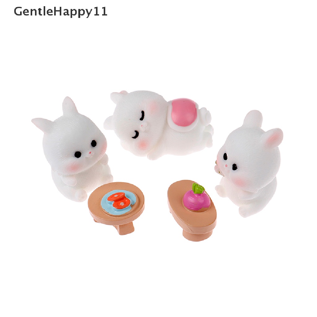 Gentlehappy Miniatur Kelinci Bahan Resin Untuk Dekorasi Taman