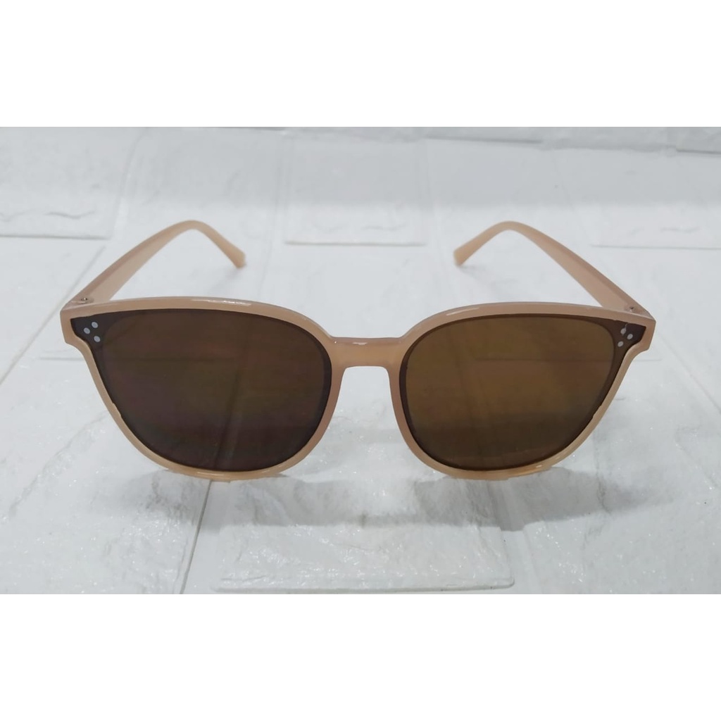 TOMSTORE.ID  Kacamata Wanita Pria Optik Anti Sunglass Dengan Fashion Sunglasses Eyewear KUV G005 G006 G007 R297-3 TITIK COKLAT