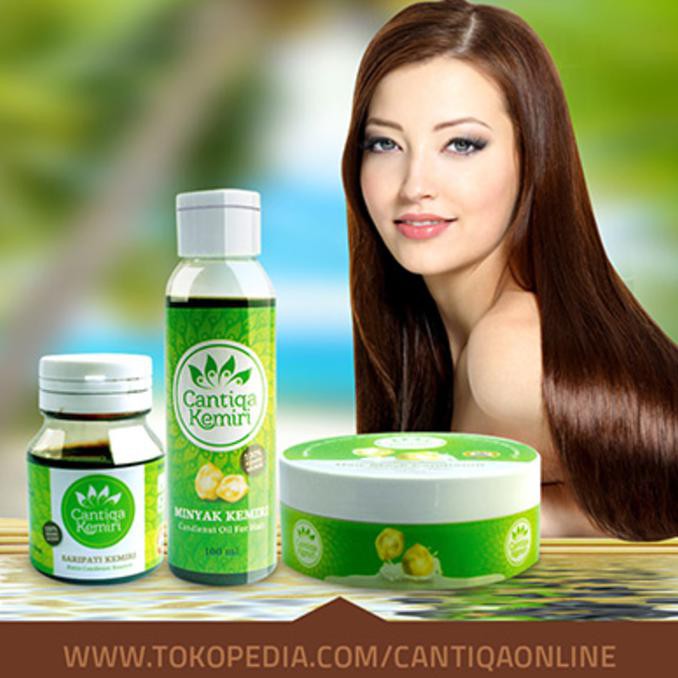 Hot Paket Perawatan Rambut Alami Cantiqa Kemiri Diskon