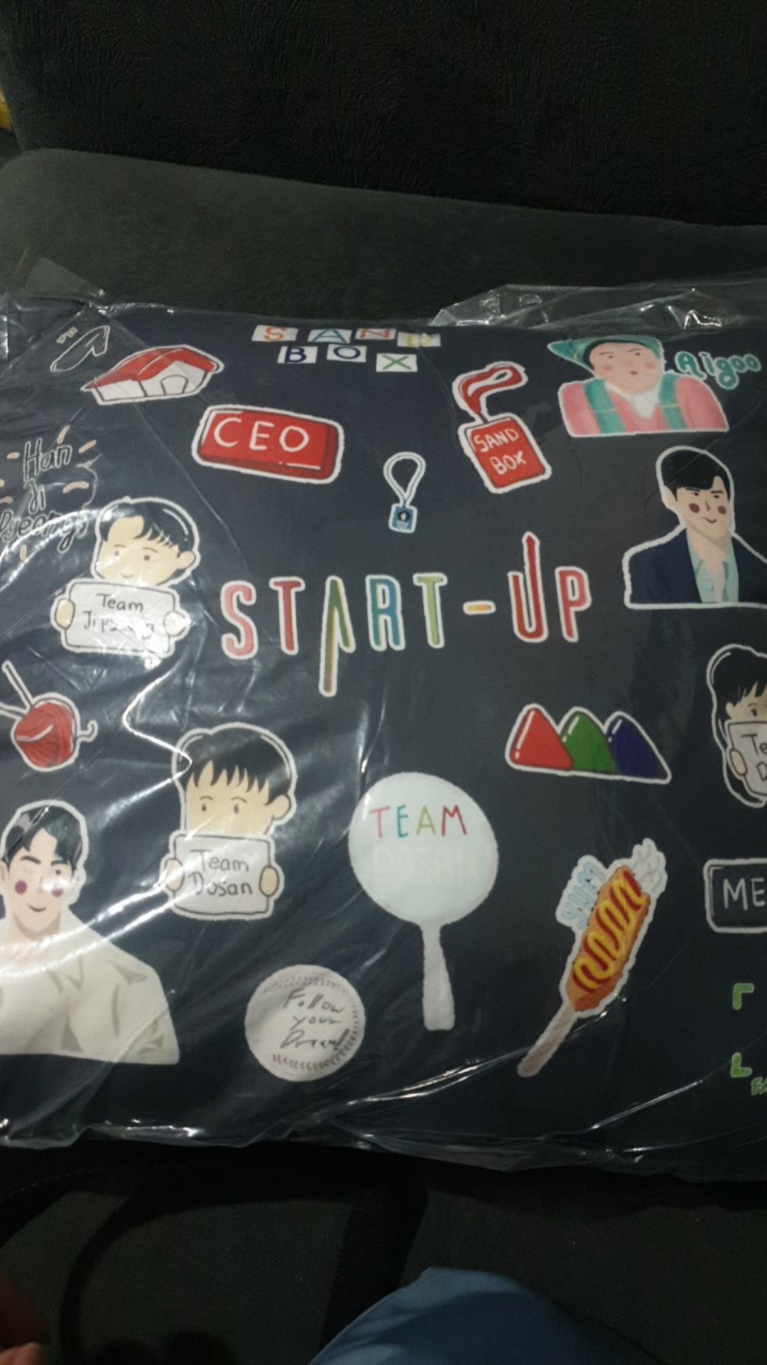 Bantal Sofa Start Up Korea - Han Ji Pyeong / Nam Do San / Seo Dal Mi 40x40 Cm - Pusat Kado Murah