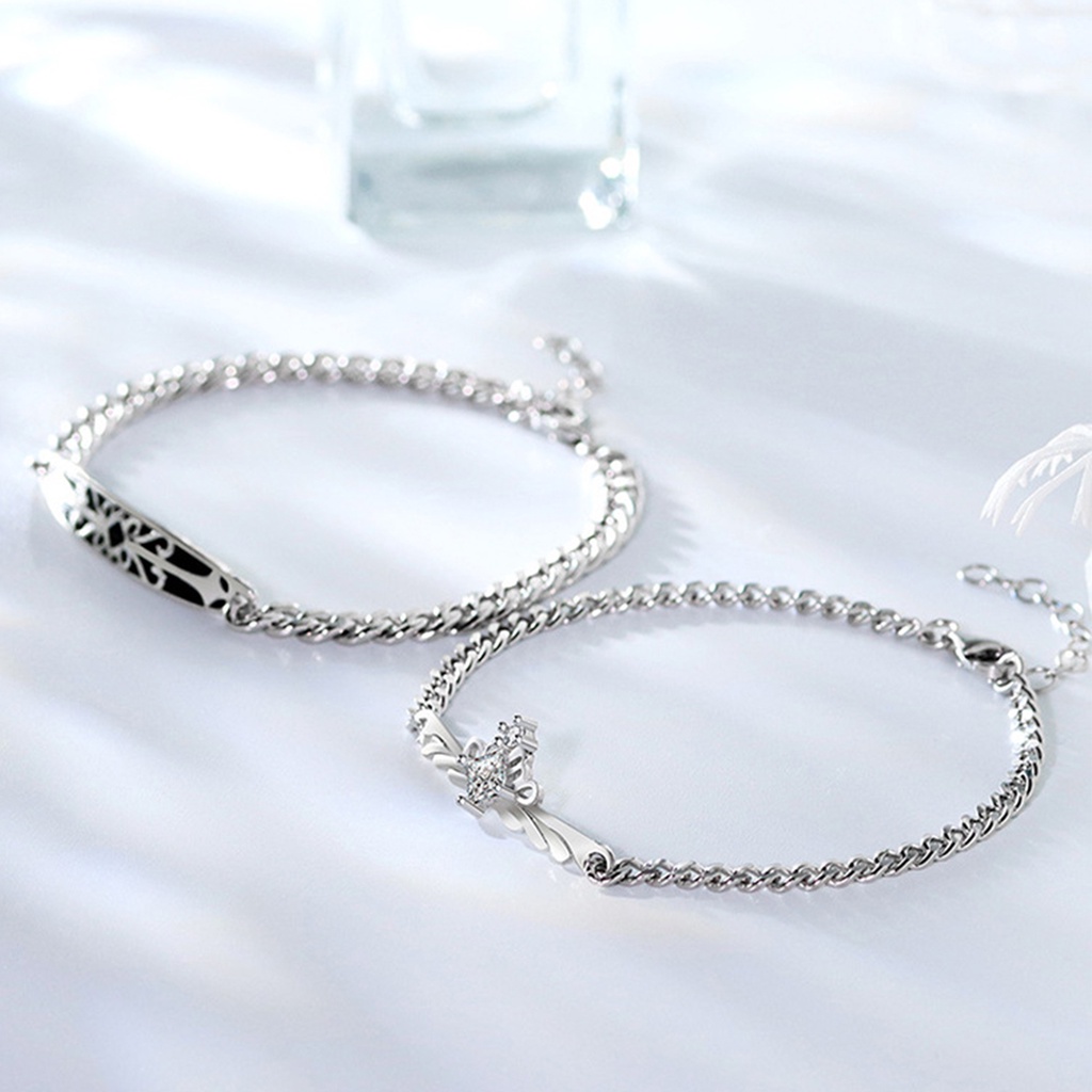 Hu Hu Hu Hu Hu Alat Bantu Pasang Kacamata♡ Gelang Pasangan Adjustable Bahan Tembaga Glossy Gaya Kasual Untuk Wanita