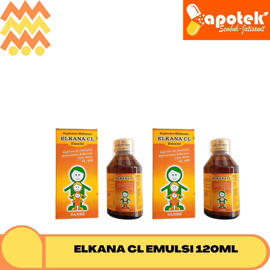 ELKANA CL EMULSI 120ML SUPLEMEN UNTUK MEMENUHI KEBUTUHAN VITAMIN DAN KALSIUM UNTUK ANAK DAN IBU HAMI