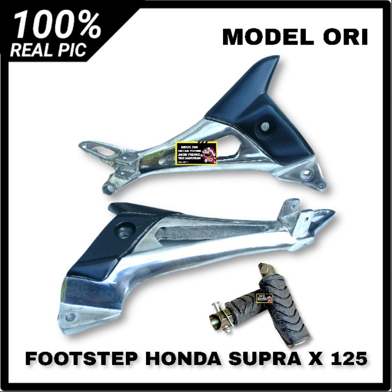 PIJAKAN KAKI BELAKANG HONDA SUPRA X 125 REM BELAKANG TROMOL REVO LAMA 100CC POLES SET KARET