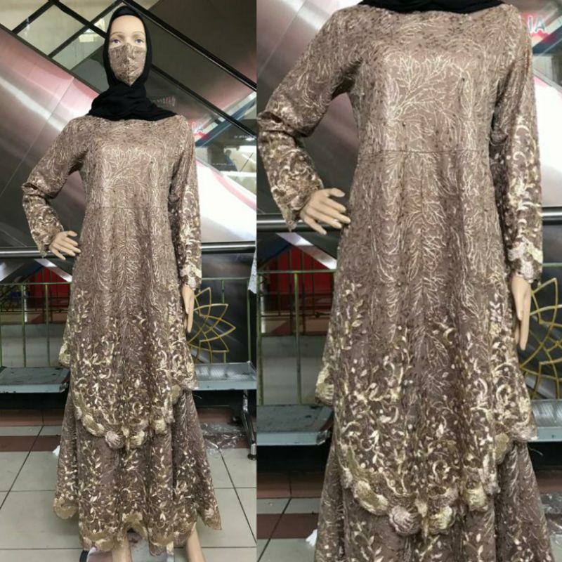 FASHION MUSLIMAH / GAMIS TRADISIONAL - GAMI PESTA - KEBAYA TULLE - GAMIS TULLE MEKAR - BY JDID
