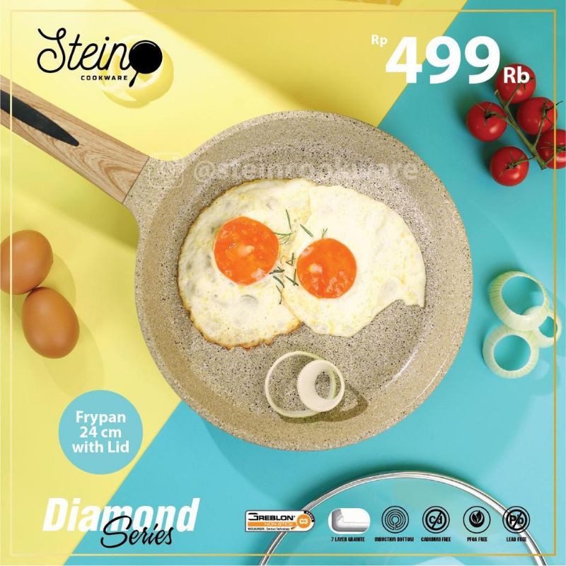Fry pan 24 cm by Stein Cookware FRYPAN Granite Series