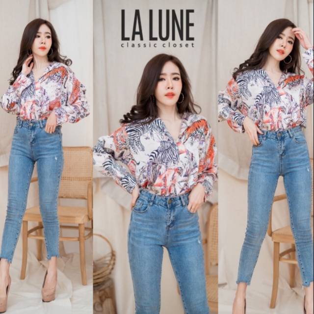 KEMEJA LALUNE MIX ANIMAL ZARA BKK